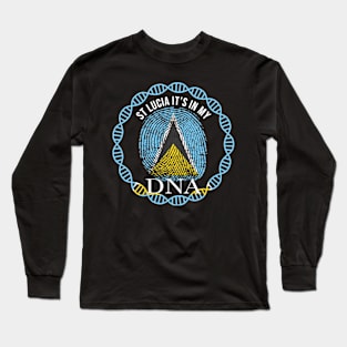 St Lucia Its In My DNA - Gift for St Lucian From St Lucia Long Sleeve T-Shirt